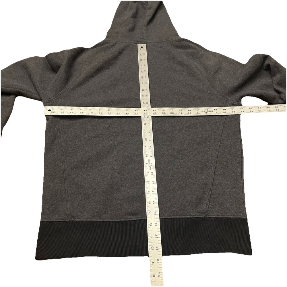 Pact Organic Full Zip Hoodie Sweatshirt Gray Black Women Medium‎ Athleisure Gym - Picture 2 of 5